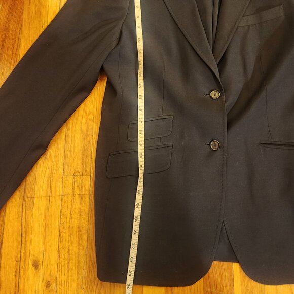 Navy Blue Talbots Boyfriend Two Button Blazer Women's Size 14L Great Condition - Picture 8 of 15